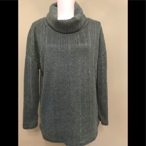 ❤️❤️NWT Elongated Cowl Neck Soft Green Sweater, L